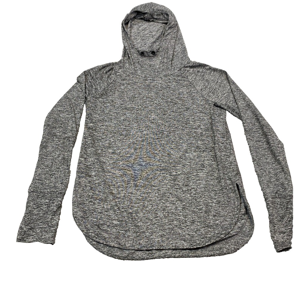Athleta Hoodie Women's Small Pulloverโ Gray Heather Thumb Holes Active Outdoor